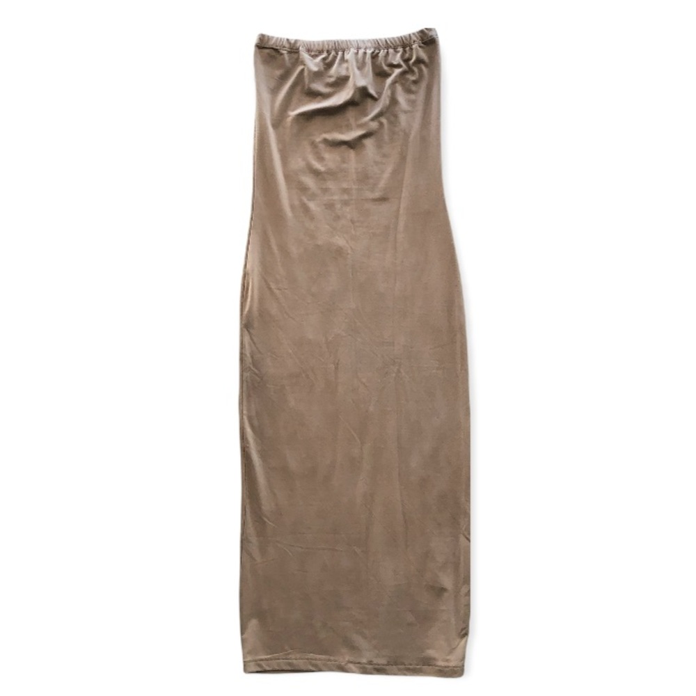 Strapless Tan Dress